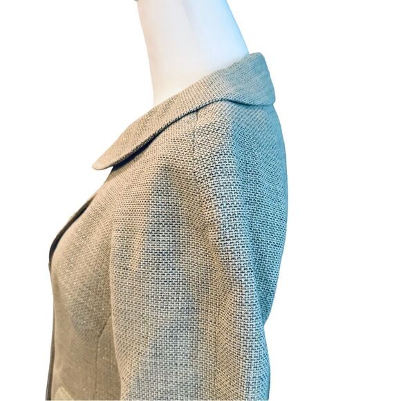 Badgley Mischka Tan  Metallic Jacket Sz 6 - Picture 7 of 11